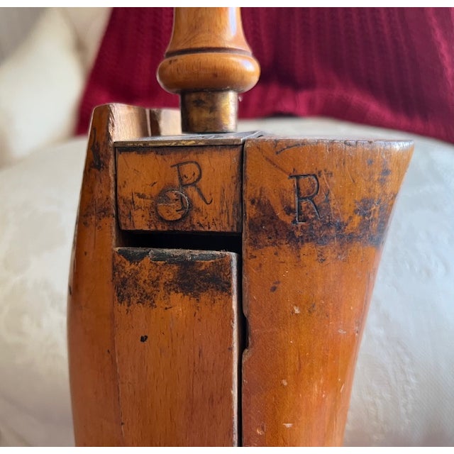 Vintage Wood English Riding Boot Trees Handmade Henry Maxwell, London For Sale - Image 4 of 12