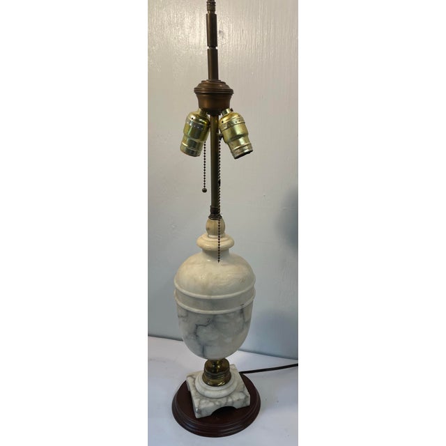 Antique Marble Base Table Lamp For Sale In Dallas - Image 6 of 12