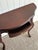 Brown Vintage Mahogany Entry Console Table With Shaped Front and Brass Pull For Sale - Image 8 of 12