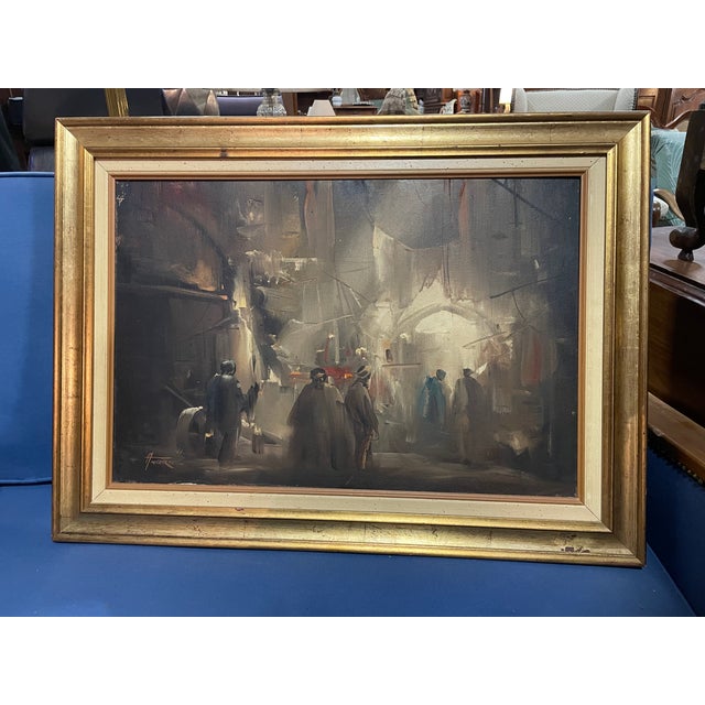 Figureative Scene, 1920s-1940s, Oil on Canvas, Framed For Sale - Image 10 of 10