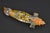 Description - A fine Persian Mughal solid rock crystal carved bird dagger handle nicely painted and adorned with ruby...