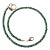 Emerald Quartz Faceted Stacking Necklace With Gold Tone Clasp. Designed by Matthew Izzo For Sale