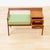Mid-Century Modern Mid 20th Century Entryway Bench in Teak & Green For Sale - Image 3 of 10