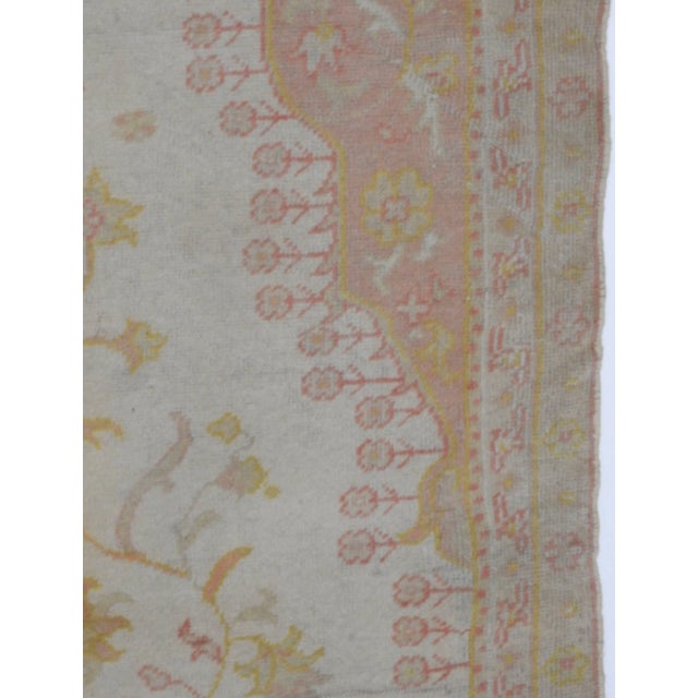 1900 - 1909 19th Century Turkish Oushak Rug For Sale - Image 5 of 10