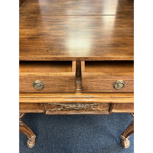 Brown Jeffco Carved Georgian Style Liquor / Bar Cabinet For Sale - Image 8 of 12