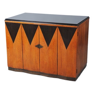 Art Deco Sideboard in Mahogany and Brass by J. Gočár for Pud, 1890s For Sale