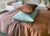 Contemporary Plum Textiles Sequoia Aqua Linen For Sale - Image 3 of 3