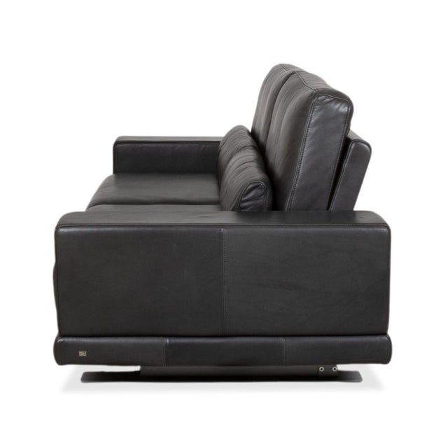 Two-Seater Sofa in Black Leather from Rolf Benz For Sale - Image 11 of 12