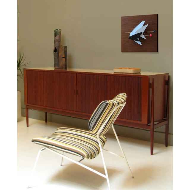 "BOOMERANGBALL 2" Handmade Painted Wood and Metal Wall Art Inspired by mid century modern art, this piece is perfect for a...