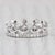 2010s 0.58ctw Eternity Diamond Crown Ring 14k White Gold Size 4.25 Stackable For Sale - Image 5 of 8