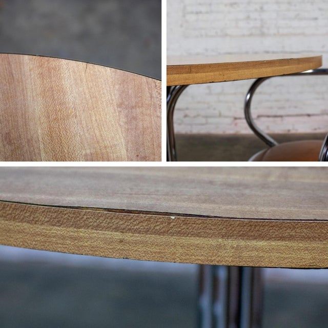 Mid to Late 20th Century Art Deco Streamline Moderne Dining Set With Round Table & 2 Chairs by Sutton Bridge For Sale - Image 15 of 18