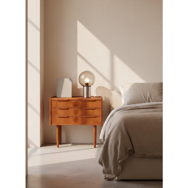 Petite chest of drawers produced by ejsing møbelfabrik in denmark during the 1960s. executed in teak with three drawers,...