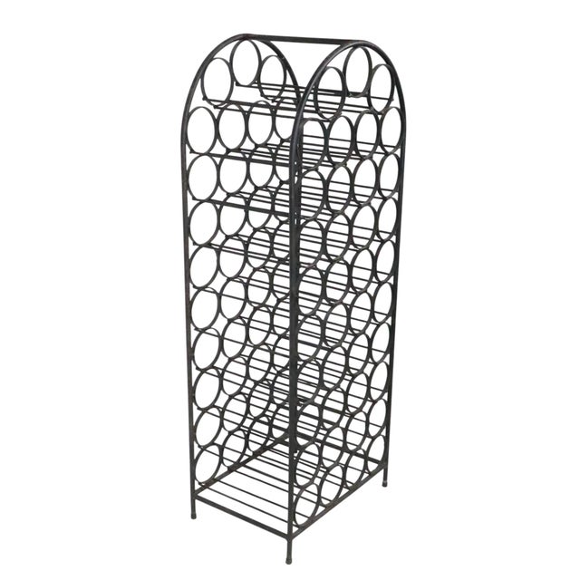 Mid Century Wrought Iron Wine Rack For Sale In New York - Image 6 of 9