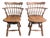 Vintage Ethan Allen Heirloom Nutmeg Comb Back Windsor Maple Chair Pair For Sale