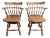 Vintage Ethan Allen Rock Maple Dining Chair Comb-Back Swivel - A Pair For Sale