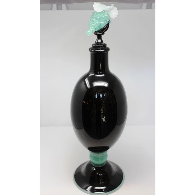 Early 21st Century Gambaro & Poggi - Tall Murano Glass Vase With Stopper For Sale - Image 5 of 8