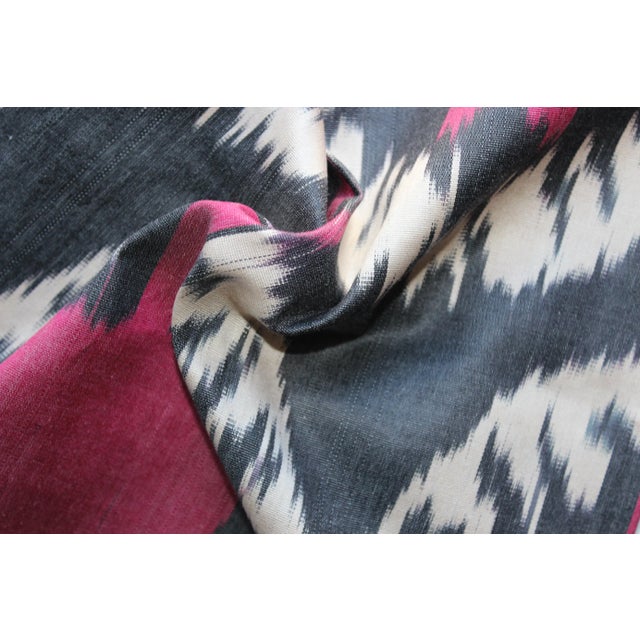 Textile Contemporary Handmade Silk Ikat Pillow For Sale - Image 7 of 9