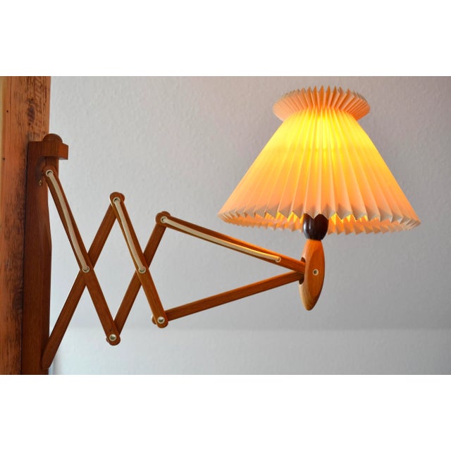 Danish Oak and Plastic Sconce by Erik Hansen for Le Klint, 1960s For Sale - Image 3 of 6