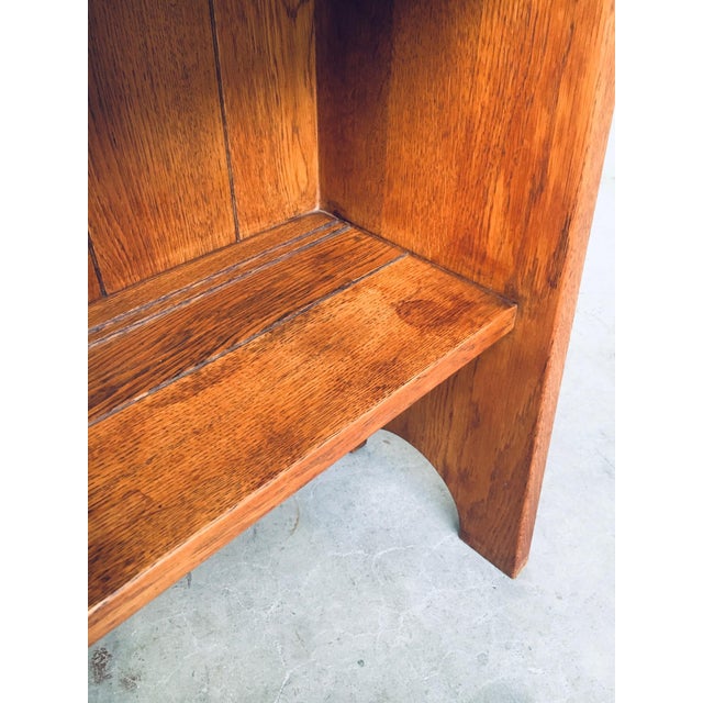 Travail Populaire Handcrafted Low Bookcase in Oak, Belgium, 1950s For Sale - Image 11 of 18
