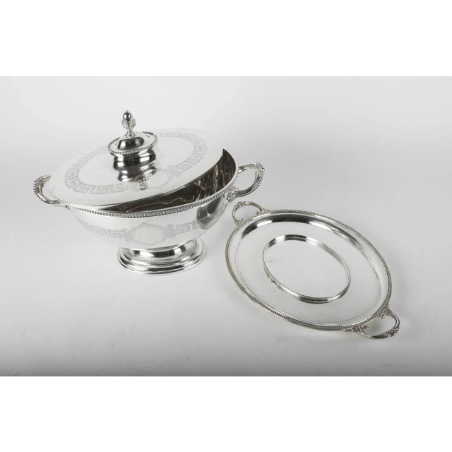 Old English Sheffield Silver Plated / Copper Covered Tureen For Sale - Image 9 of 13
