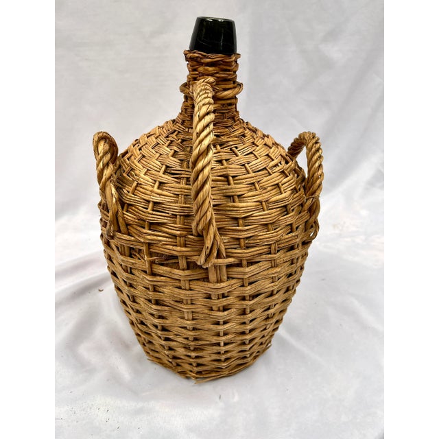 Early 20th Century Wicker Wrapped German Demijohn Bottle For Sale - Image 9 of 13
