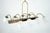 Gold Mid-Century Modern Reticello Glass Chandelier from Venini, Italy, 1940s For Sale - Image 8 of 18