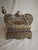 Rare 19thC Polish Brass Hanukkah Menorah Oil Lamp Crown Lions Judaica For Sale - Image 9 of 12