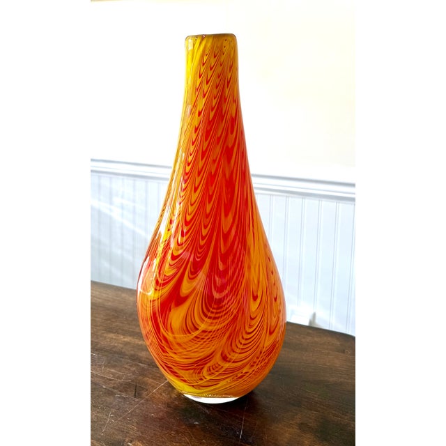 Mid-Century Modern 1970s Alexander Kalifano Art Glass Vase For Sale - Image 3 of 15