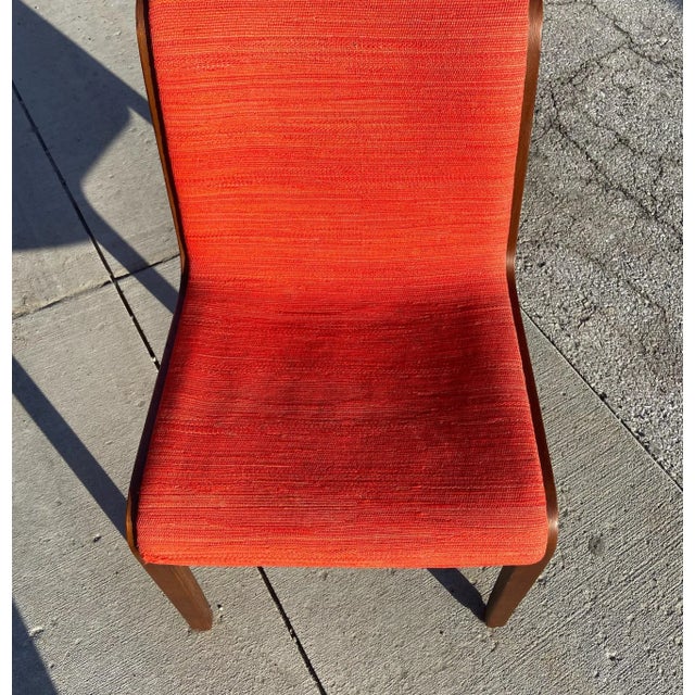 This is an absolutely beautiful vintage bentwood chair designed by Bill Stephens for Knoll in a rare orange color. Made...