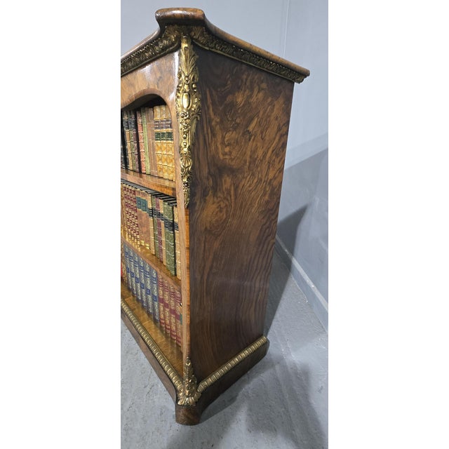 English Walnut Open Library Bookcase, 1850 For Sale - Image 9 of 18