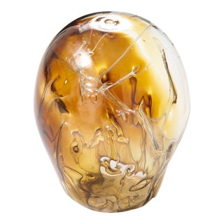 Handblown Glass Sculpture by Peter Bramhall For Sale