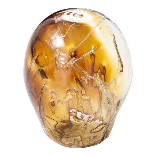 Handblown Glass Sculpture by Peter Bramhall For Sale