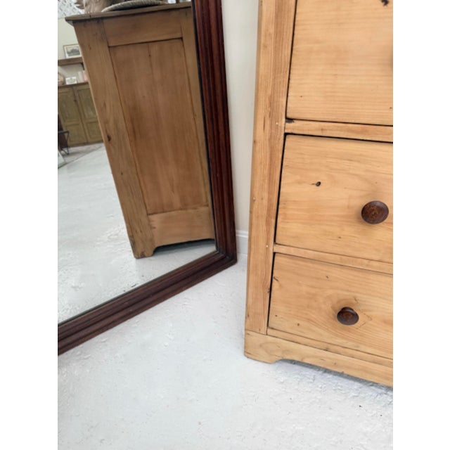 Antique Scrubbed Pine Chest of Drawers For Sale In Providence - Image 6 of 9