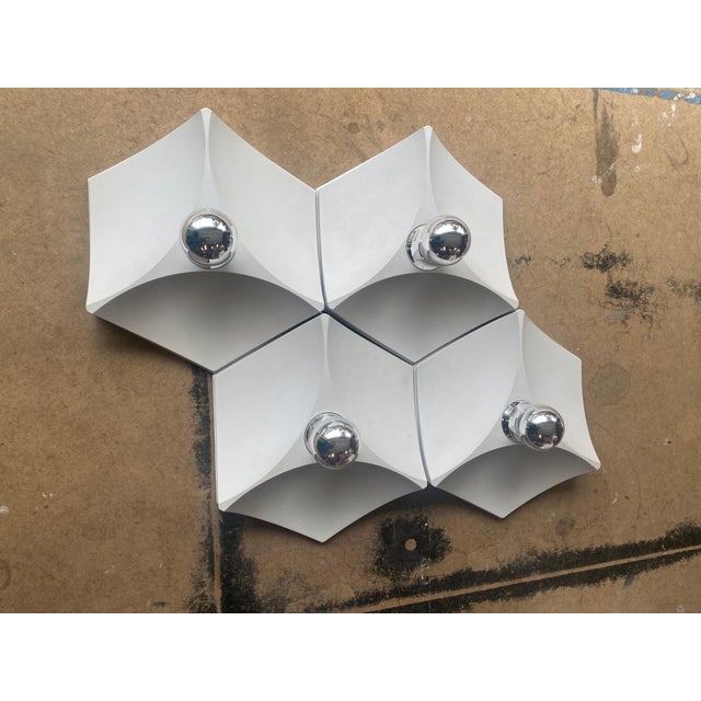 Set of 4 Vintage 1960's Modular Sconces by Hoffmeister For Sale In San Francisco - Image 6 of 9