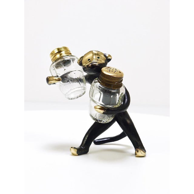 Monkey Salt and Pepper Shakers by Walter Bosse for Herta Baller, Austria, 1950s For Sale - Image 3 of 17