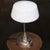 Art Deco White Opaline Glass and Nickel-Plated Desk Lamp For Sale - Image 4 of 8