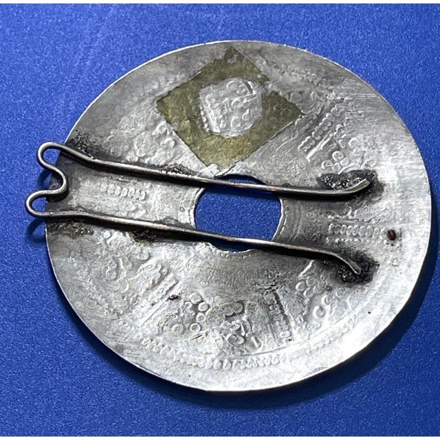 1980s Antique Hmong Hill Tribe Akha Ceremonial Buckle. For Sale - Image 5 of 7