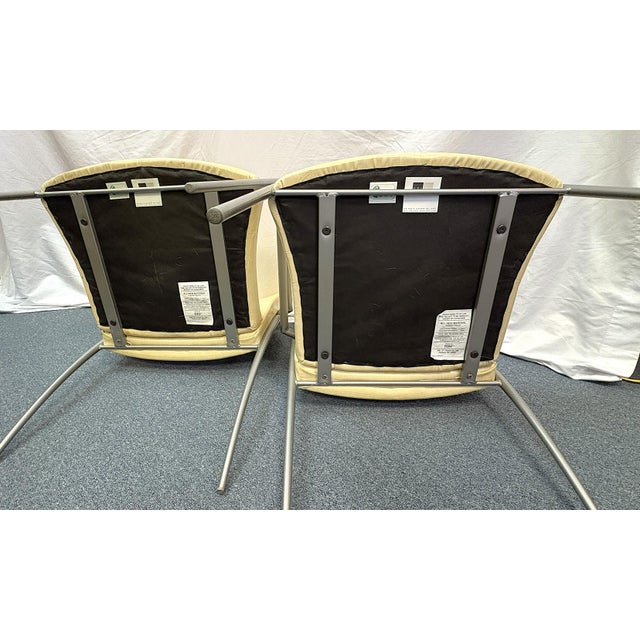 Hickory Business Furniture Faux Croc and Metal Office Chairs - A Pair For Sale - Image 12 of 18
