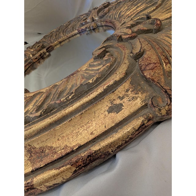 John Richard Vintage French Baroque Style Ornate Gold Wall Mirror For Sale - Image 4 of 8