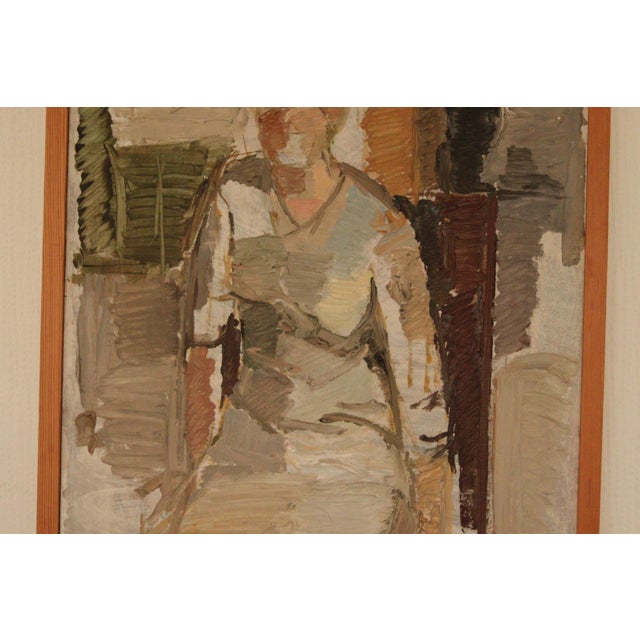 Martin Agaton Lindberg, Sitting Woman, 1950s, Oil on Canvas, Framed For Sale - Image 10 of 16