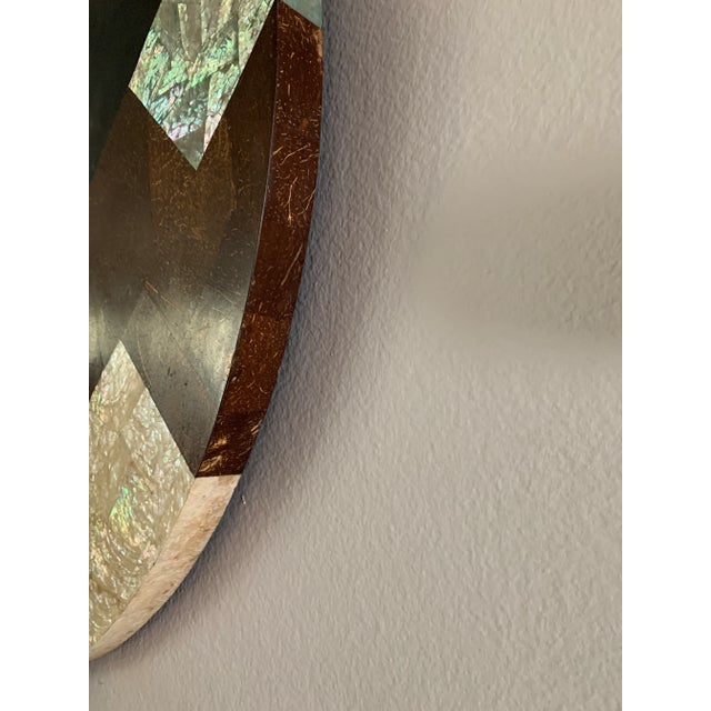 Reduced Modern Stone Round Wall Mirror - Shawna Stoney For Sale - Image 10 of 11