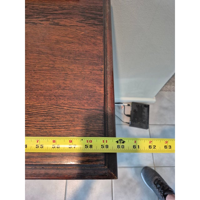 1920s Oak Jacobean Revival Buffet Sideboard For Sale - Image 11 of 11