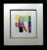 Vintage Mark Dickson Abstract Monotype Print on Paper, Framed For Sale