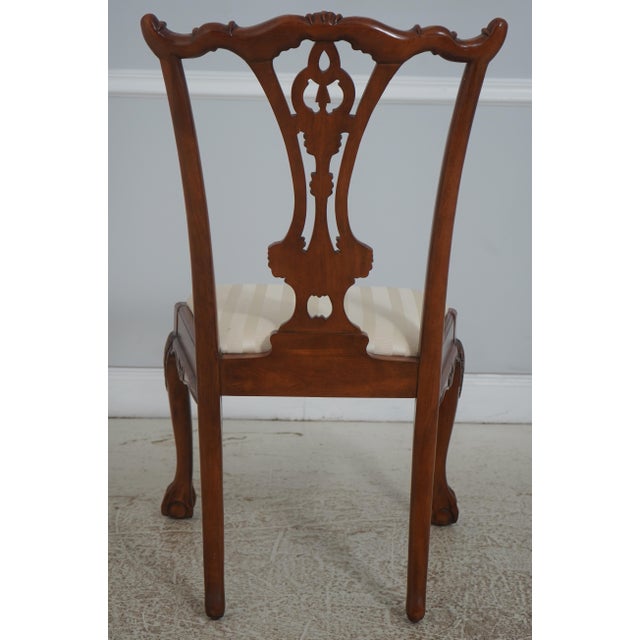 1980s Set of 8 Mahogany Chippendale Style Dining Chairs For Sale - Image 5 of 18