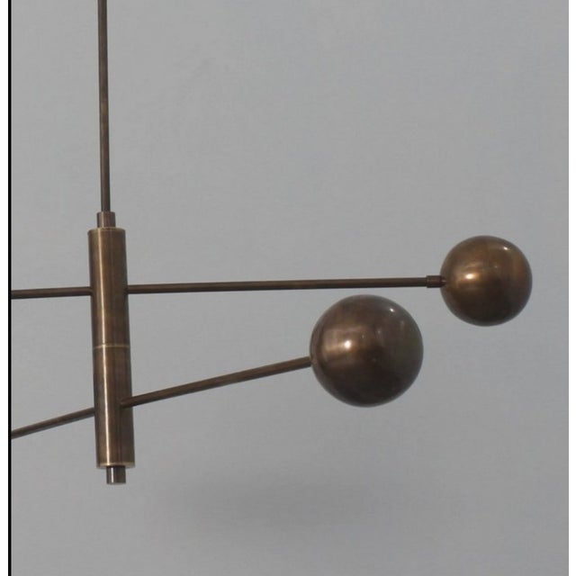 Vintage Hanging Light in Brass, 1960s For Sale - Image 4 of 9