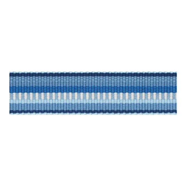 Sample - Schumacher Primavera Tape Narrow in Sea For Sale