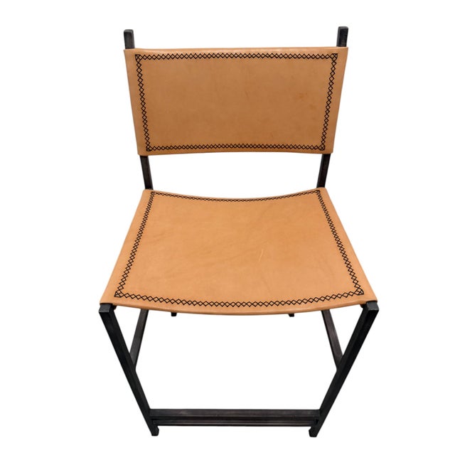 Quick Hits Brand/Maker: Sol Luna Piece Name: Tan Leather and Iron Counter Stool Style: Industrial / Modern / Mexican-Made...