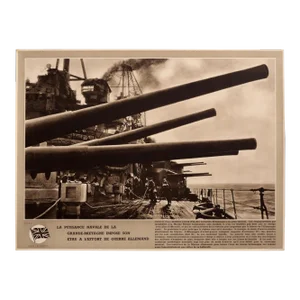1940-1945 Original French Wwii Poster, Victoire / La Puissance Navale De Grande-Bretagne