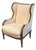 19th C. French Louis XVI Carved and Painted Bergere For Sale