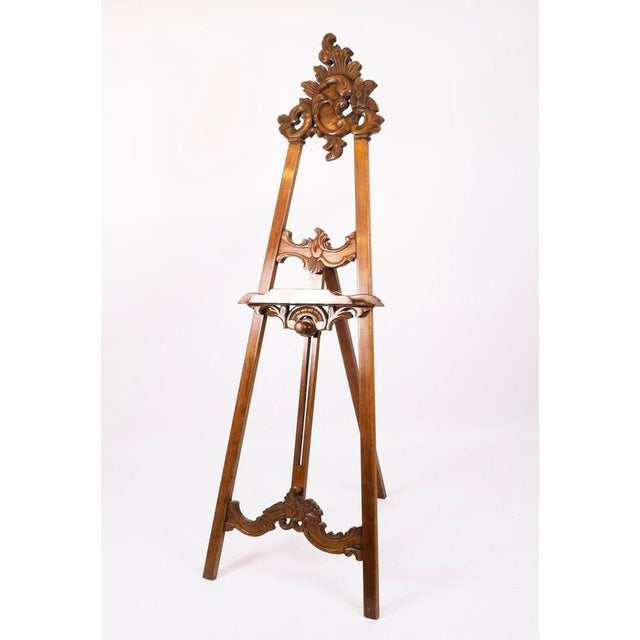 Antique Rococo Revival Walnut Artist's Easel, 1880 For Sale - Image 10 of 17